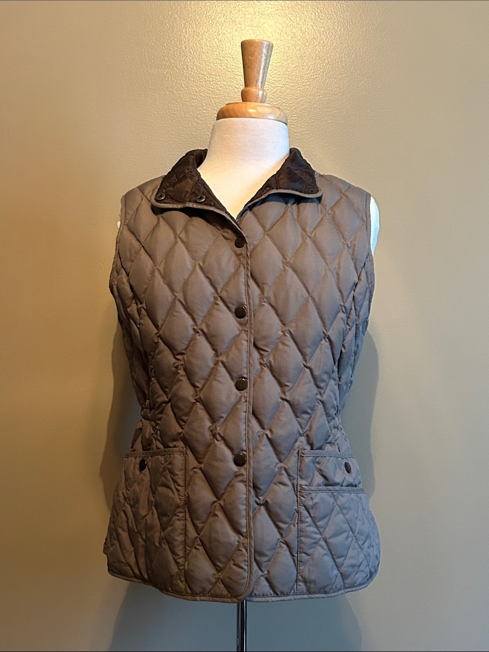 Eddie Bauer Quilted Tan Vest